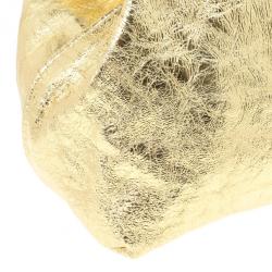 Pre Owned Marc Jacobs Metallic Gold Crackled Leather Tote