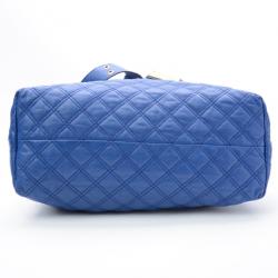 Pre Owned Marc Jacobs Blue Quilted Leather Bruna Tote
