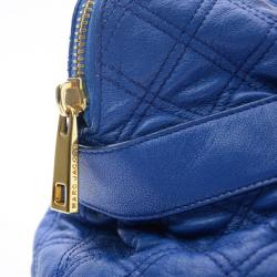 Pre Owned Marc Jacobs Blue Quilted Leather Bruna Tote