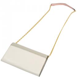 Pre Owned Marc Jacobs Gray/Ivory Leather Snapshot Crossbody Bag