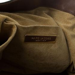 Pre Owned Marc Jacobs Brown Leather Amy With Zippers Hobo