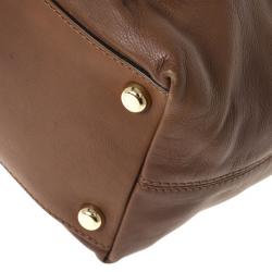 Pre Owned Marc Jacobs Brown Leather Amy With Zippers Hobo