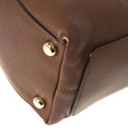 Pre Owned Marc Jacobs Brown Leather Amy With Zippers Hobo