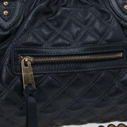 Pre Owned Marc Jacobs Black Quilted Leather Stam Satchel