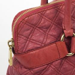 Pre Owned Marc Jacobs Pink Bruna Quilted Leather Tote