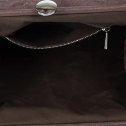 Pre Owned Marc Jacobs Lilac Pleated Leather Stam