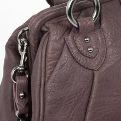 Pre Owned Marc Jacobs Lilac Pleated Leather Stam