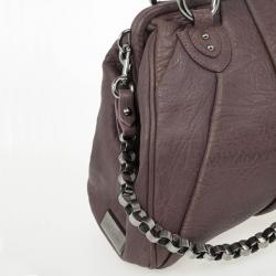 Pre Owned Marc Jacobs Lilac Pleated Leather Stam