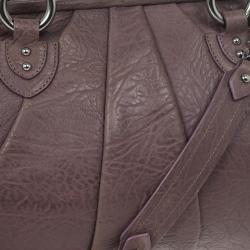 Pre Owned Marc Jacobs Lilac Pleated Leather Stam