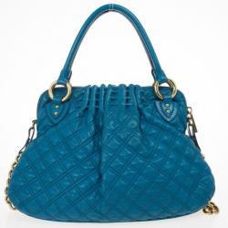 Pre Owned Marc Jacobs Blue Quilted Calf Leather Cecilia Bag