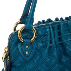 Pre Owned Marc Jacobs Blue Quilted Calf Leather Cecilia Bag