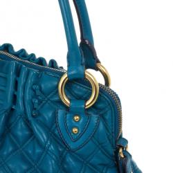 Pre Owned Marc Jacobs Blue Quilted Calf Leather Cecilia Bag