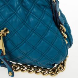 Pre Owned Marc Jacobs Blue Quilted Calf Leather Cecilia Bag