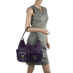 Marc Jacobs Purple Leather Large Multi-pocket Bag