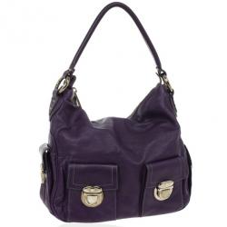 Pre Owned Marc Jacobs Purple Leather Large Multi-pocket Bag