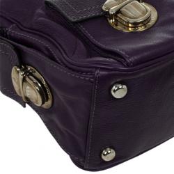 Pre Owned Marc Jacobs Purple Leather Large Multi-pocket Bag