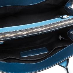 Pre Owned Marc Jacobs Blue Leather Little Big Shot Tote