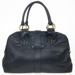 Pre Owned Marc Jacobs Navy Venetia Satchel Bag