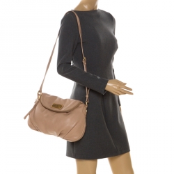 Pre Owned Marc Jacobs Beige Leather Classic Q Natasha Crossbody Bag