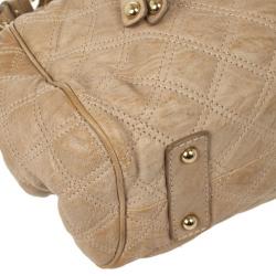 Pre Owned Marc Jacobs Beige Quilted Leather Stam Satchel