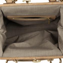 Pre Owned Marc Jacobs Beige Quilted Leather Stam Satchel