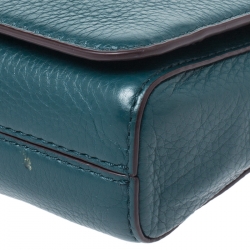 Pre Owned Marc Jacobs Petroleum Green Leather Recruit Crossbody Bag