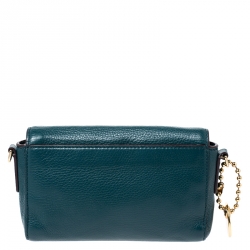 Pre Owned Marc Jacobs Petroleum Green Leather Recruit Crossbody Bag