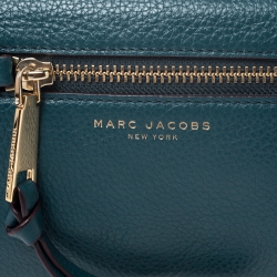 Pre Owned Marc Jacobs Petroleum Green Leather Recruit Crossbody Bag