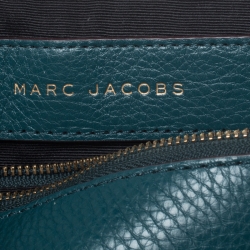 Pre Owned Marc Jacobs Petroleum Green Leather Recruit Crossbody Bag