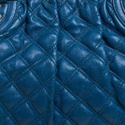 Pre Owned Marc Jacobs Blue Quilted Leather Stam Shoulder Bag
