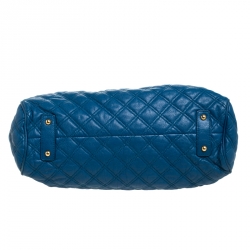 Pre Owned Marc Jacobs Blue Quilted Leather Stam Shoulder Bag