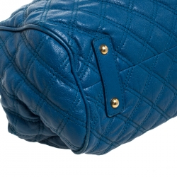 Pre Owned Marc Jacobs Blue Quilted Leather Stam Shoulder Bag