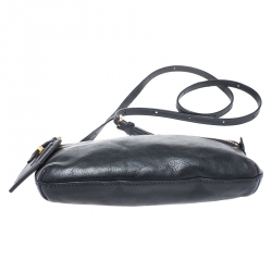 Pre Owned Mark Jacobs Black Leather Crossbody Bag