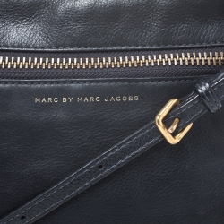 Pre Owned Mark Jacobs Black Leather Crossbody Bag