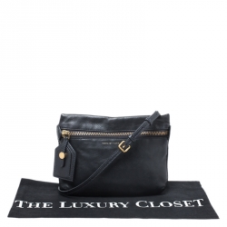 Pre Owned Mark Jacobs Black Leather Crossbody Bag