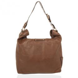 Pre Owned Marc Jacobs Brown Leather Amy With Zippers Hobo