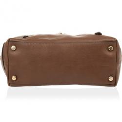 Pre Owned Marc Jacobs Brown Leather Amy With Zippers Hobo