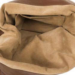 Pre Owned Marc Jacobs Brown Leather Amy With Zippers Hobo
