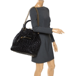 Pre Owned Marc Jacobs Black Quilted Leather Oversized Stam Bag