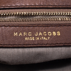Pre Owned Marc Jacobs Brown Quilted Leather Stam Satchel