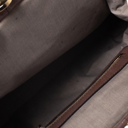 Pre Owned Marc Jacobs Brown Quilted Leather Stam Satchel