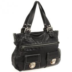 Pre Owned Marc Jacobs Black Leather Stella Tote
