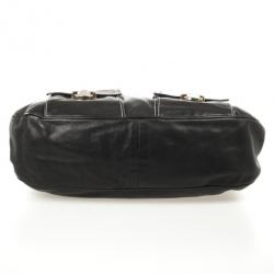 Pre Owned Marc Jacobs Black Leather Stella Tote