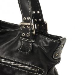 Pre Owned Marc Jacobs Black Leather Stella Tote