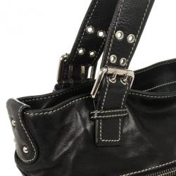 Pre Owned Marc Jacobs Black Leather Stella Tote
