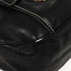 Pre Owned Marc Jacobs Black Leather Stella Tote