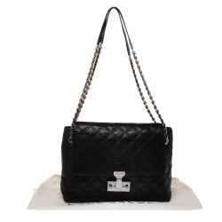 Pre Owned Marc Jacobs Black Quilted Leather Shoulder Bag