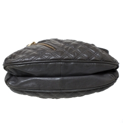 Pre Owned Marc Jacobs Grey Quilted Leather Cecilia Satchel