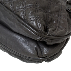 Pre Owned Marc Jacobs Grey Quilted Leather Cecilia Satchel