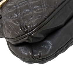 Pre Owned Marc Jacobs Grey Quilted Leather Cecilia Satchel